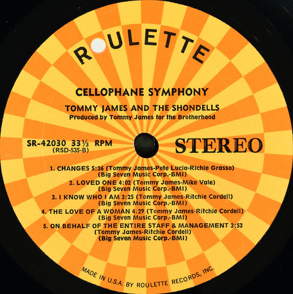 James, Tommy And The Shondells - Cellophane Symphony (VG+) (Vinyl LP)