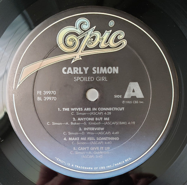 Simon, Carly - Spoiled Girl (VG+) (Vinyl LP)