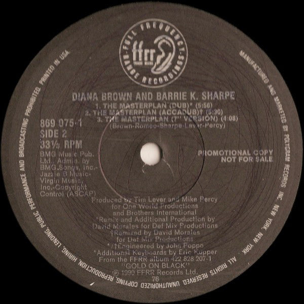 Brown, Diana And Barrie K. Sharpe - The Masterplan (VG+) (Vinyl LP)