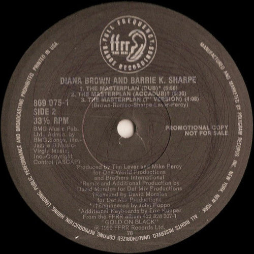 Brown, Diana And Barrie K. Sharpe - The Masterplan (VG+) (Vinyl LP)