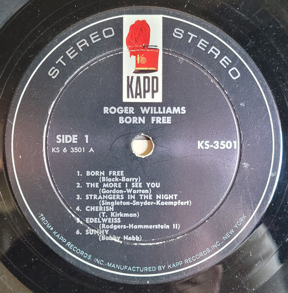 Williams, Roger  - Born Free (VG) (Vinyl LP)