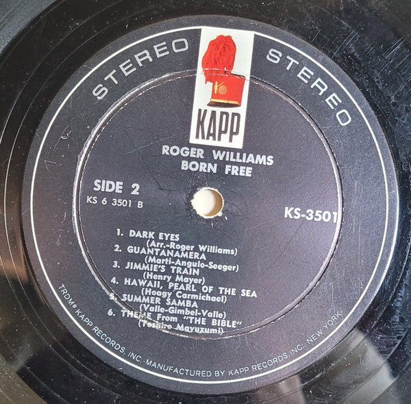 Williams, Roger  - Born Free (VG) (Vinyl LP)