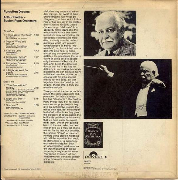 Fiedler, Arthur - Boston Pops Orchestra - Forgotten Dreams (VG+) (Vinyl LP)