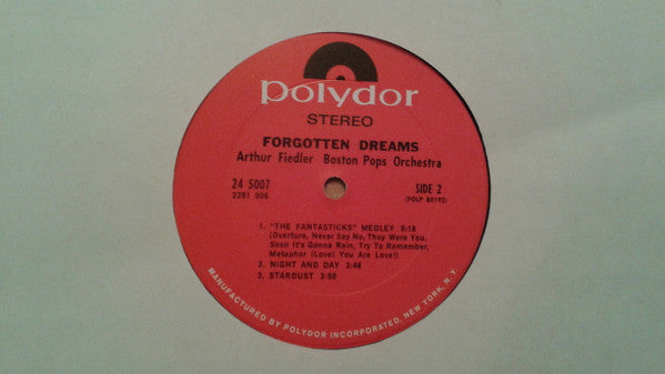 Fiedler, Arthur - Boston Pops Orchestra - Forgotten Dreams (VG+) (Vinyl LP)