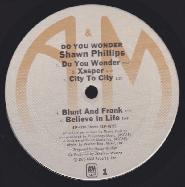 Phillips, Shawn - Do You Wonder (VG) (Vinyl LP)