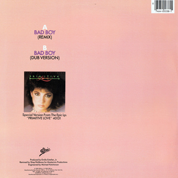 Miami Sound Machine - Bad Boy (Remix) (M) (Vinyl LP)