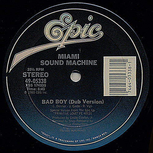 Miami Sound Machine - Bad Boy (Remix) (M) (Vinyl LP)