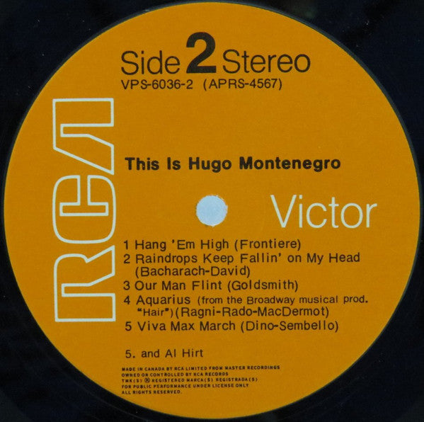 Montenegro, Hugo - This Is Hugo Montenegro (VG) (Vinyl LP)