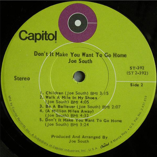 South, Joe - Don't It Make You Want To Go Home (VG) (Vinyl LP)