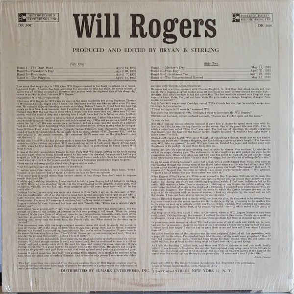 Rogers, Will - Will Rogers (Vinyl, VG) (Vinyl LP)
