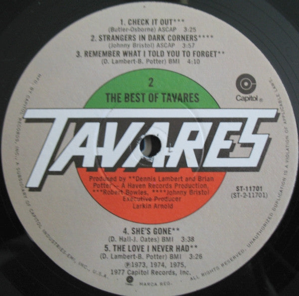 Tavares - The Best Of Tavares (Vinyl, VG) (Vinyl LP)