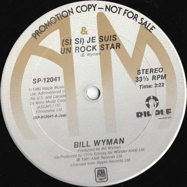Wyman, Bill - (Si Si) Je Suis Un Rock Star (VG+) (Vinyl LP)