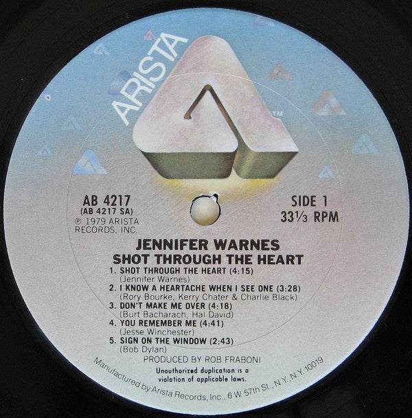 Warnes, Jennifer - Shot Through The Heart (VG) (Vinyl LP)