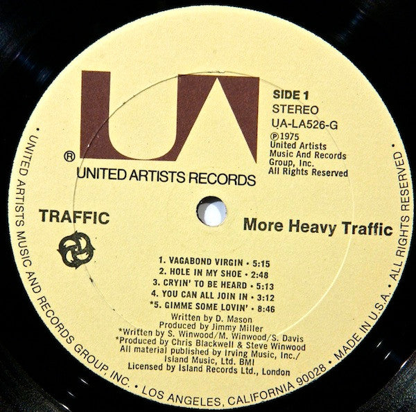 Traffic - More Heavy Traffic (Vinyl, VG) (Vinyl LP)