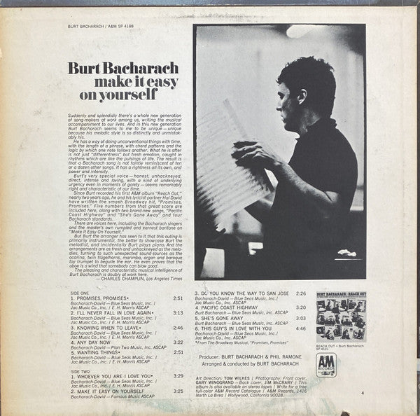 Bacharach, Burt - Make It Easy On Yourself (Vinyl, VG) (Vinyl LP)