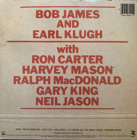James, Bob & Earl Klugh - One On One (VG+) (Vinyl LP)