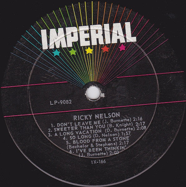 Nelson, Ricky  - Songs By Ricky (VG+) (Vinyl LP)