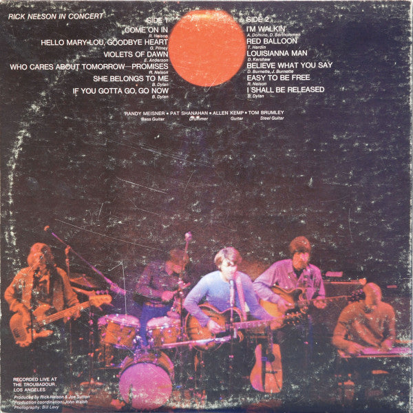 Nelson, Rick - Rick Nelson In Concert (VG+) (Vinyl LP)