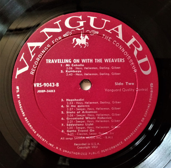 Weavers - Travelling On With The Weavers (VG+) (Vinyl LP)