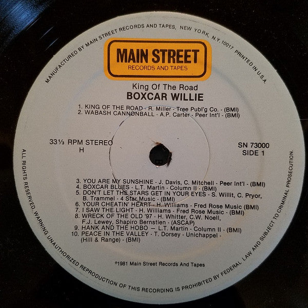 Boxcar Willie - King Of The Road 20 Great Tracks (Vinyl, NM or M-) (Vinyl LP)