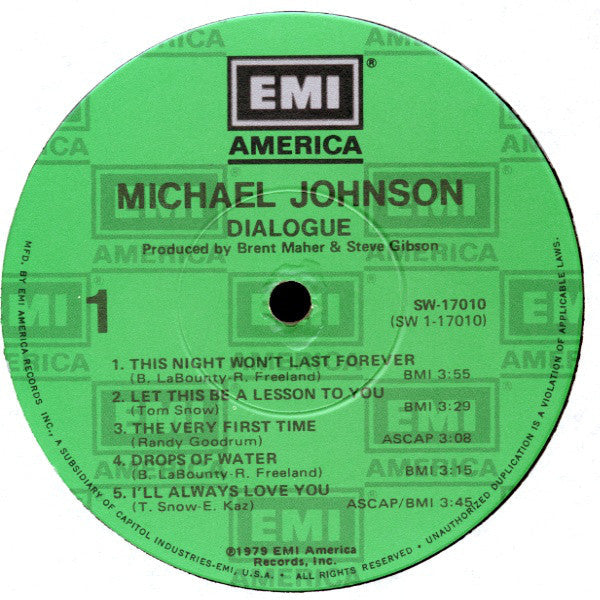 Johnson, Michael - Dialogue (VG) (Vinyl LP)