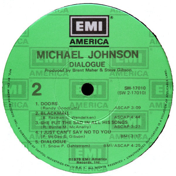 Johnson, Michael - Dialogue (VG) (Vinyl LP)