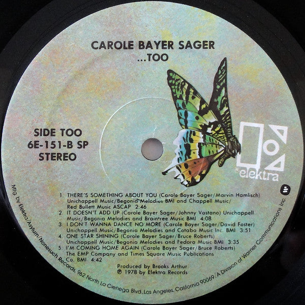Sager, Carole Bayer - ...Too (VG+) (Vinyl LP)