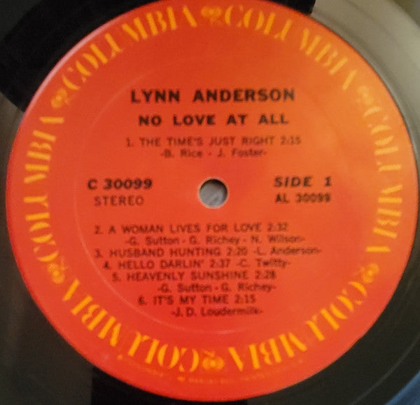 Anderson, Lynn - No Love At All (VG+) (Vinyl LP)