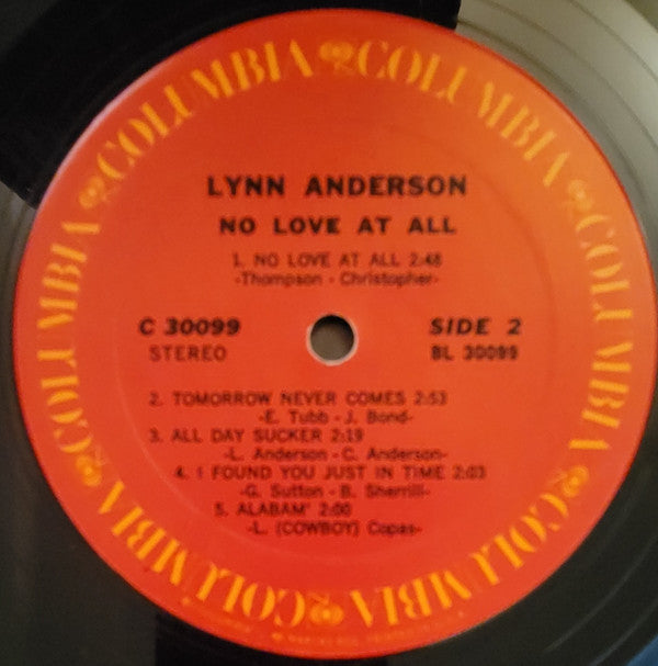 Anderson, Lynn - No Love At All (VG+) (Vinyl LP)