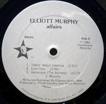 Murphy, Elliott - Affairs (VG+) (Vinyl LP)