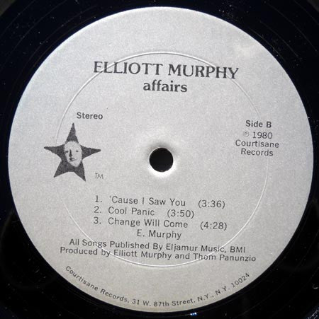 Murphy, Elliott - Affairs (VG+) (Vinyl LP)