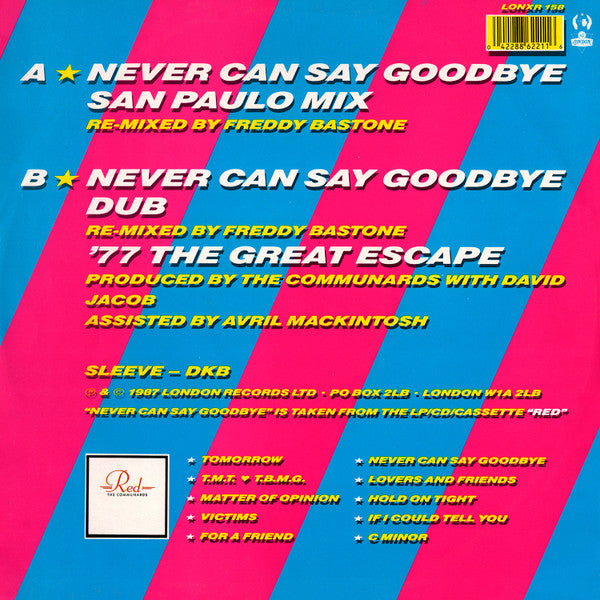Communards - Never Can Say Goodbye (Remix) (VG) (Vinyl LP)