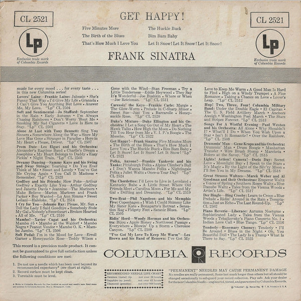 Sinatra, Frank - Get Happy! (VG) (Vinyl LP)