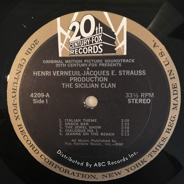 The Sicilian Clan (Original Motion Picture Soundtrack Album) - Morricone, Ennio (VG+) (Vinyl LP)