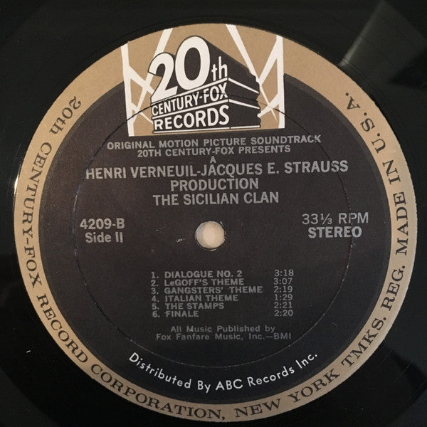 The Sicilian Clan (Original Motion Picture Soundtrack Album) - Morricone, Ennio (VG+) (Vinyl LP)