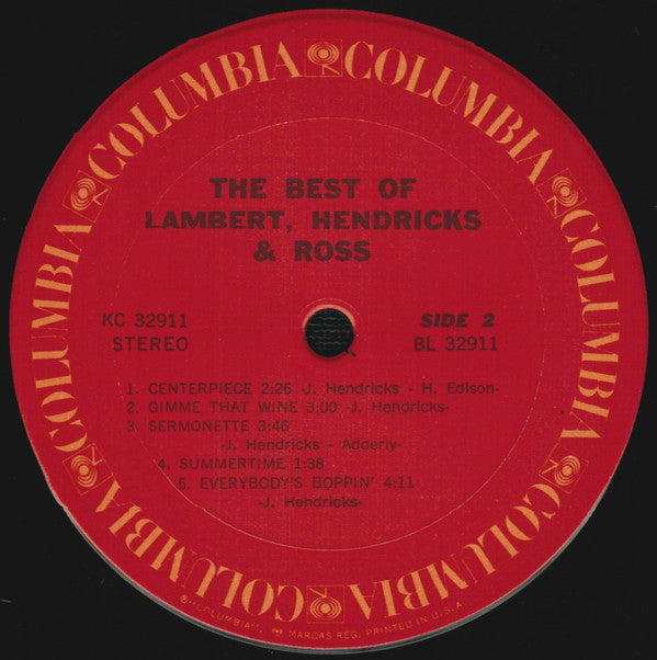 Lambert, Hendricks & Ross - The Best Of Lambert, Hendricks & Ross (VG+) (Vinyl LP)