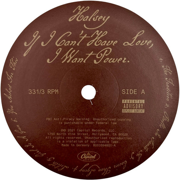 Halsey - If I Can't Have Love, I Want Power (Vinyl, M) (Vinyl LP)