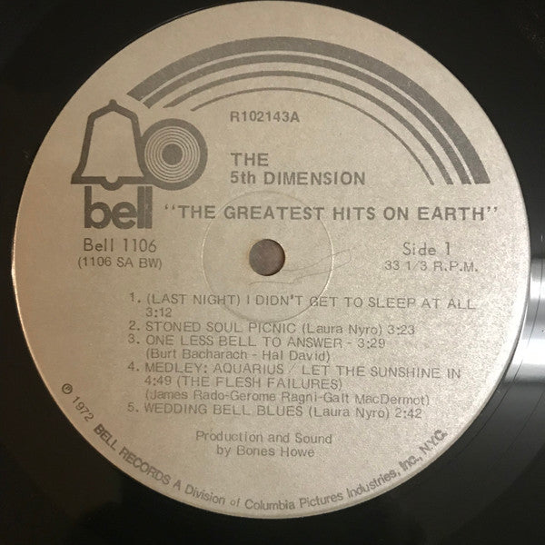 5th Dimension - Greatest Hits On Earth (Vinyl, VG+) (Vinyl LP)