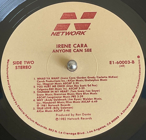 Cara, Irene - Anyone Can See (VG) (Vinyl LP)