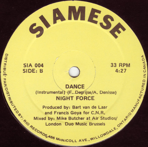 Night Force  - Dance (Vinyl, VG) (Vinyl LP)