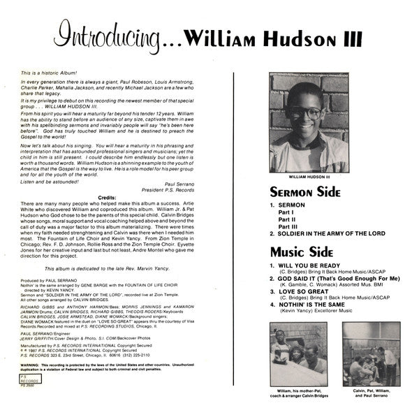 Hudson III, William - Introducing... (M) (Vinyl LP)