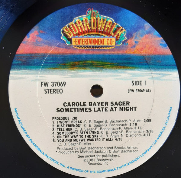 Sager, Carole Bayer - Sometimes Late At Night (NM or M-) (Vinyl LP)