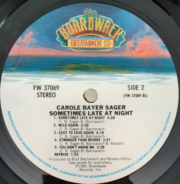 Sager, Carole Bayer - Sometimes Late At Night (NM or M-) (Vinyl LP)