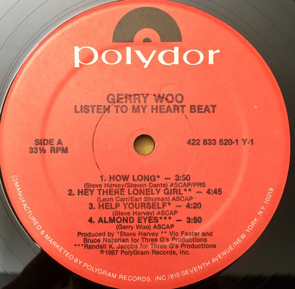 Woo, Gerry - Listen To My Heart Beat (Vinyl, VG+) (Vinyl LP)