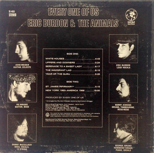 Burdon, Eric & The Animals - Every One Of Us (VG+) (Vinyl LP)