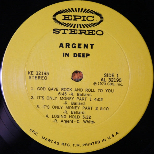 Argent - In Deep (VG+) (Vinyl LP)