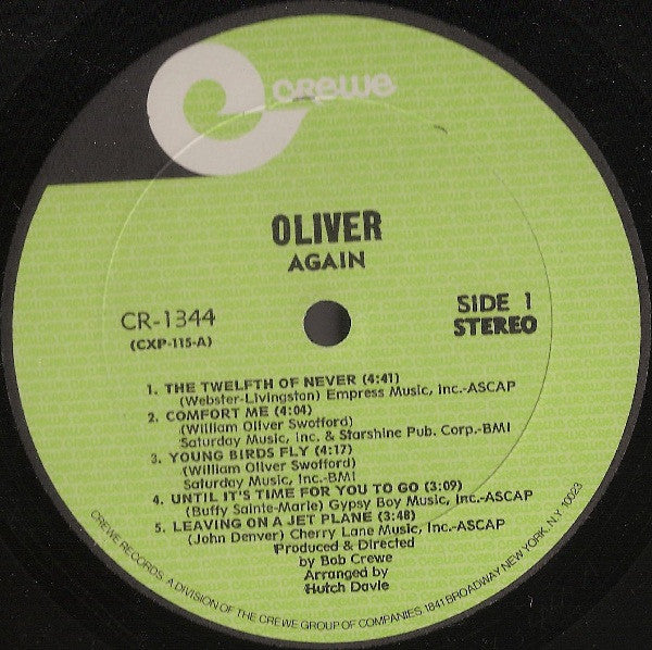 Oliver- Again (VG) (Vinyl LP)
