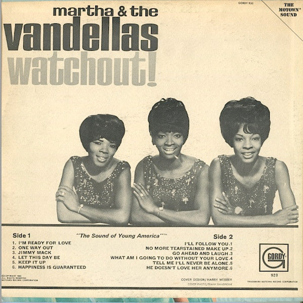 Martha & The Vandellas - Watchout! (G+) (Vinyl LP)