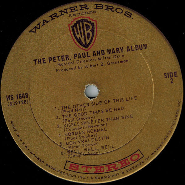 Peter, Paul And Mary - Album (VG+) (Vinyl LP)