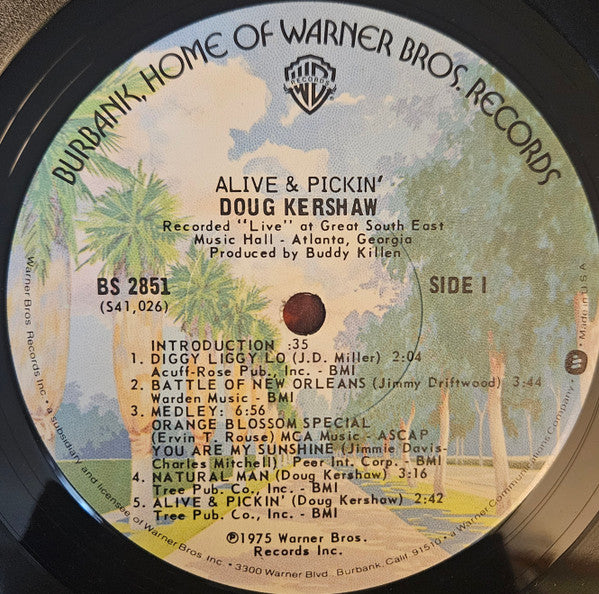 Kershaw, Doug - Alive & Pickin' (Vinyl, VG) (Vinyl LP)